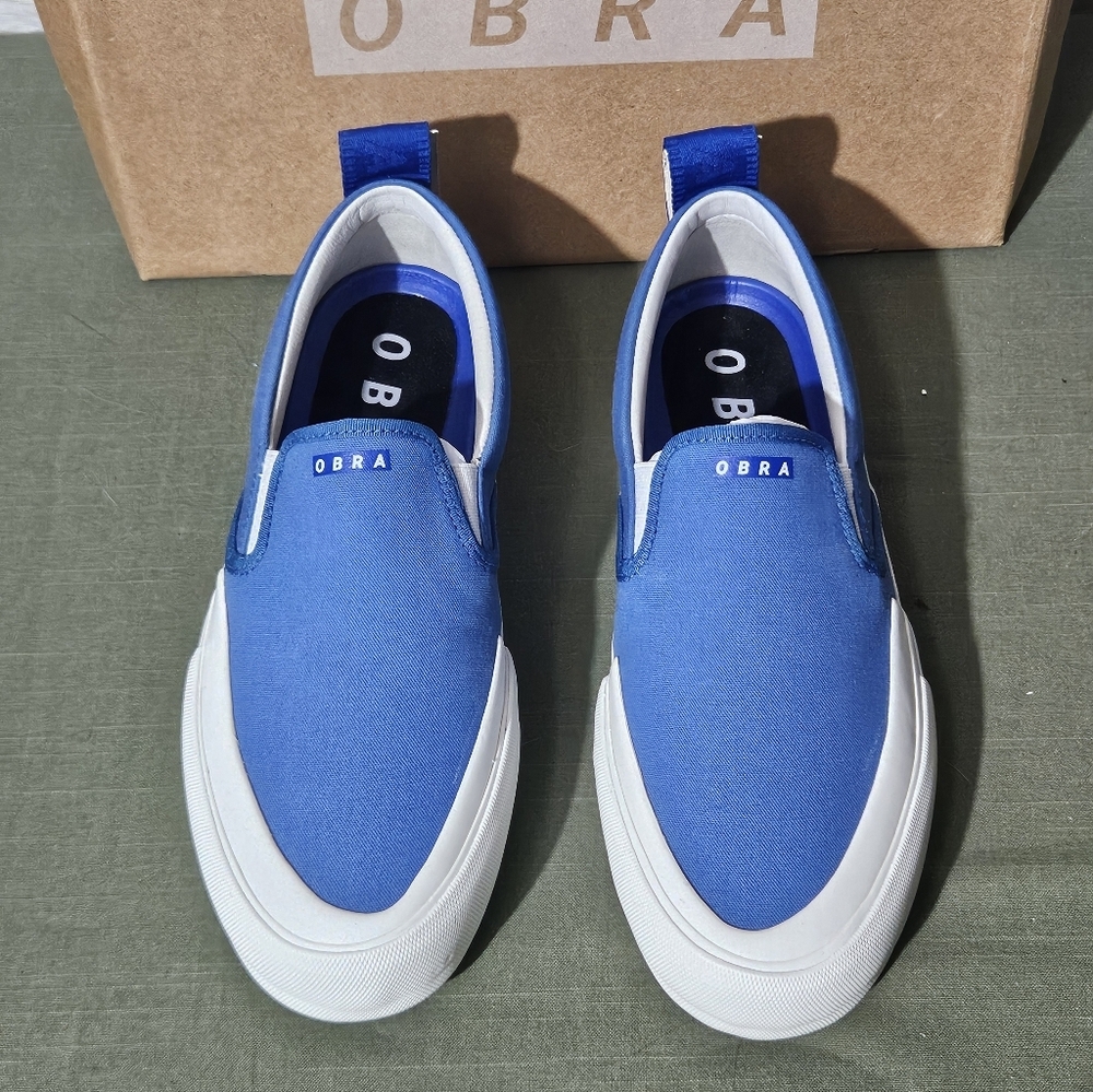 Men's Obra Blue Slip-On Shoes - Picture 4 of 8